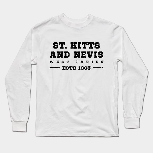 St Kitts and Nevis Estb 1983 West Indies Long Sleeve T-Shirt by IslandConcepts